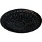 Ekena Millwork Raymond Ceiling Medallion (Fits Canopies up to 5 3/8"), Hand-Painted Jet Black, 18"OD x 1 1/4"P CM18RA2BLF - alternate 3